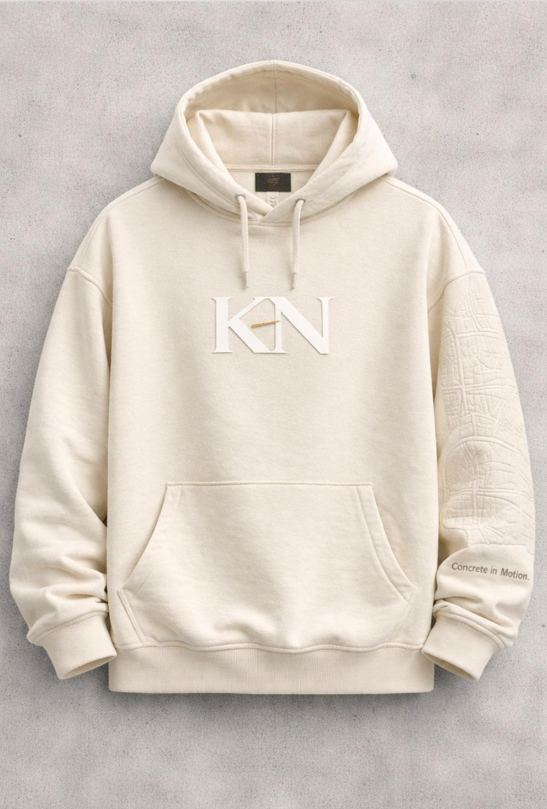 Sudadera KN Topographic – Blanco Hueso